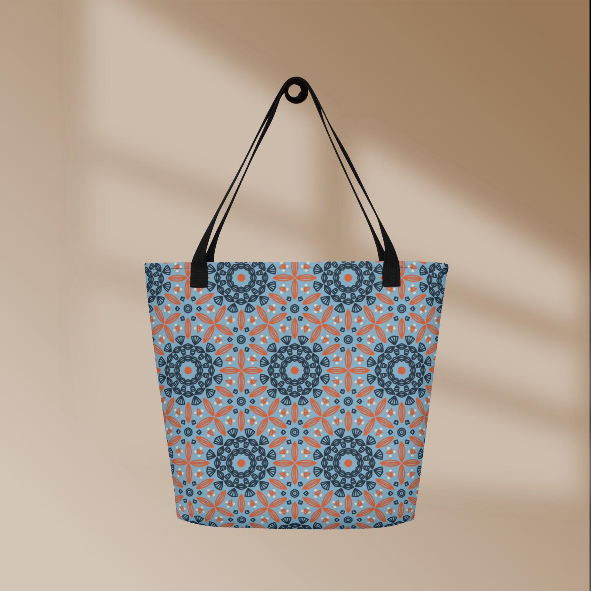 Crochet-Inspired Granny Squares Print Tote Bag
