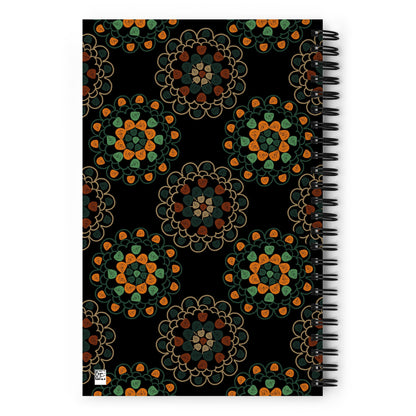 Crochet Mandala Floral Pattern Spiral Notebook Journal
