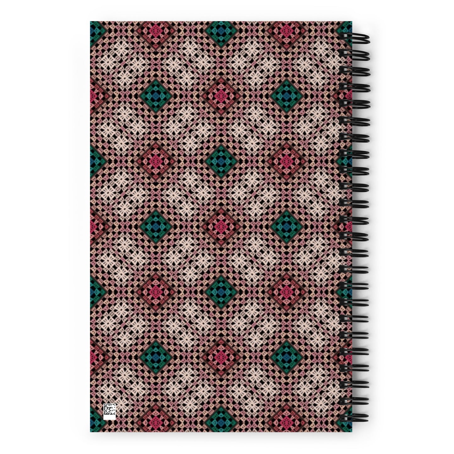 Crochet Print Spiral Notebook Journal rear cover