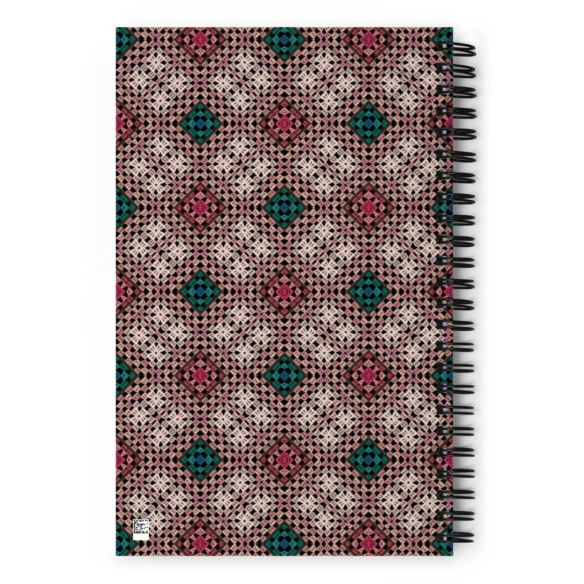 Crochet Print Spiral Notebook Journal rear cover