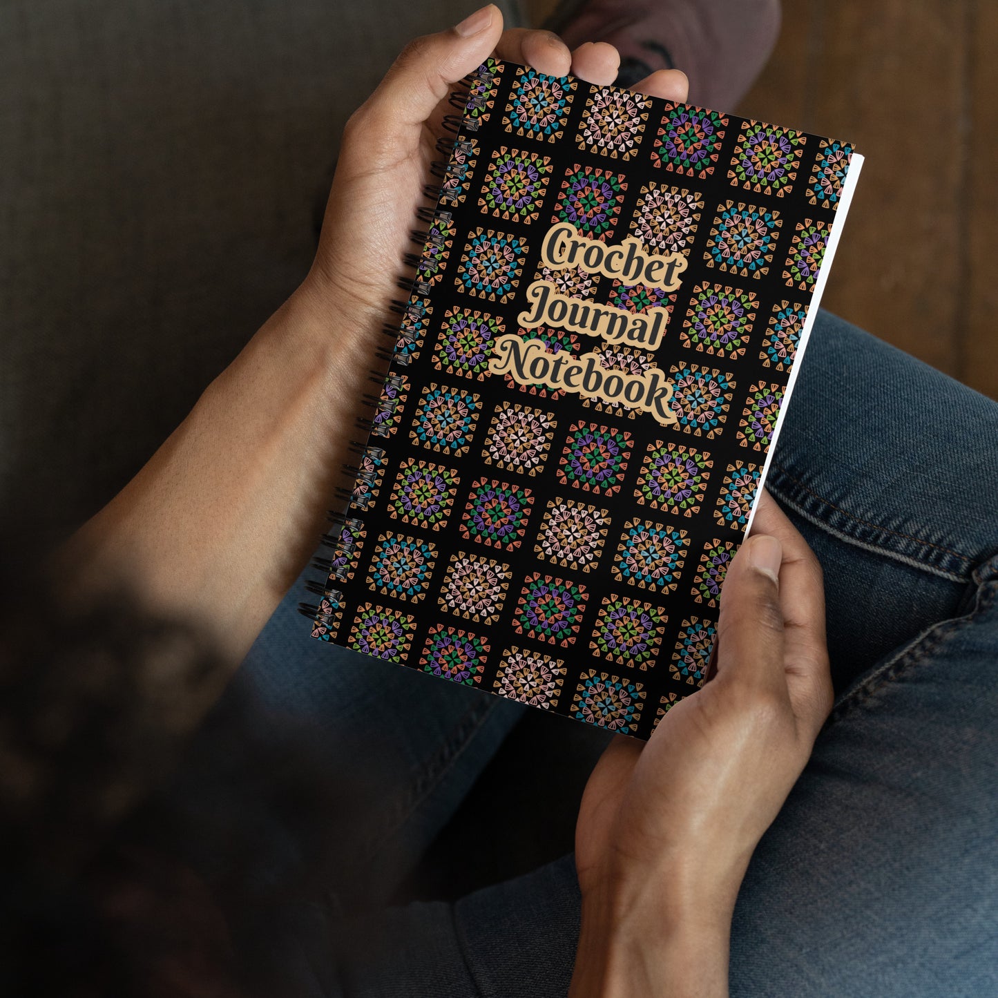 Radiant Tapestry Crochet Print Spiral Notebook Journal