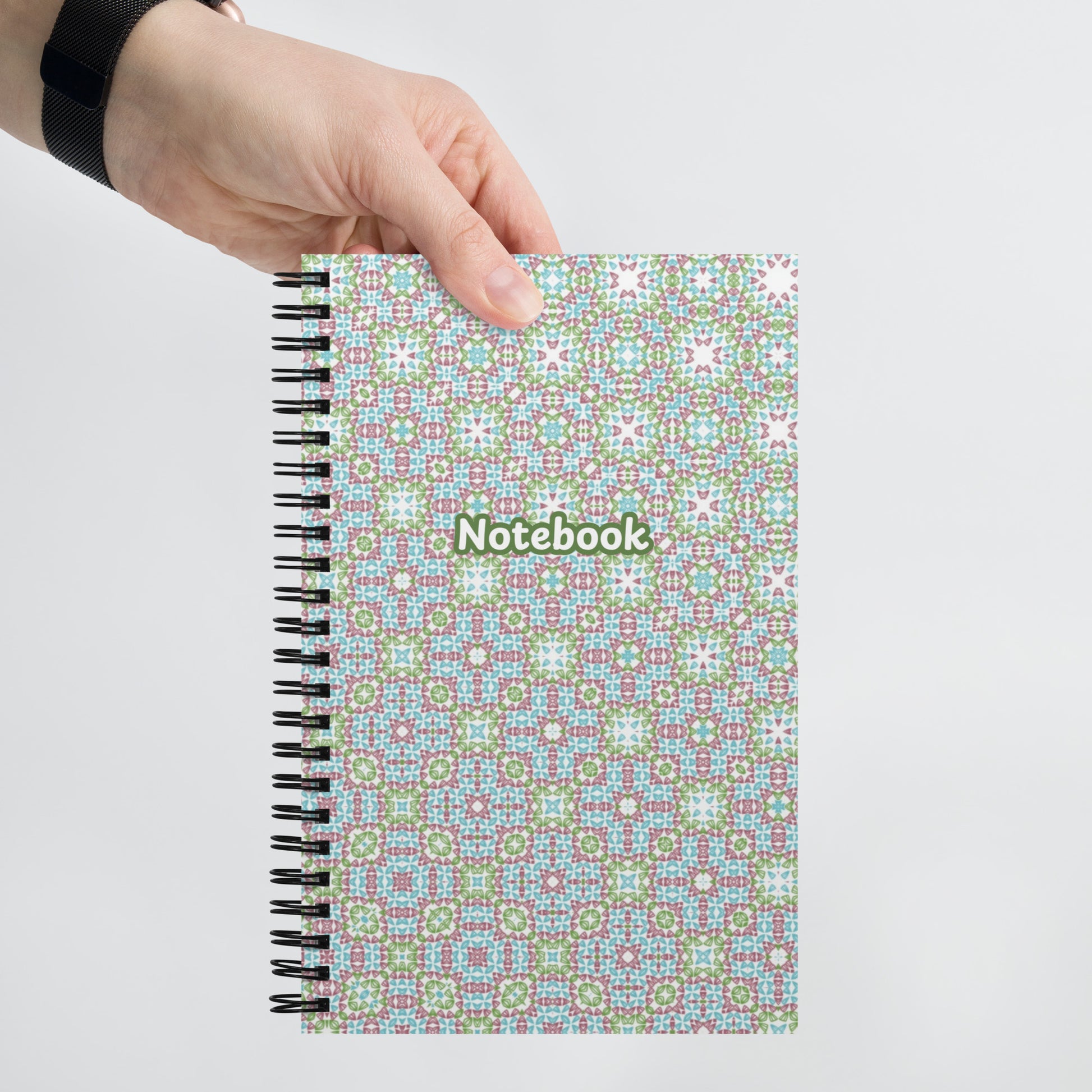 spiral crochet-inspired notebook