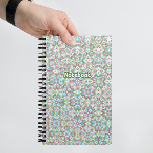 spiral crochet-inspired notebook