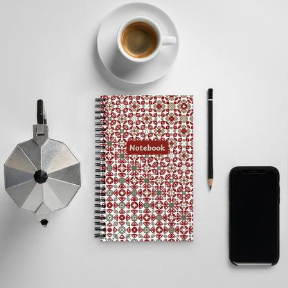 Crochet Print Spiral Notebook Journal