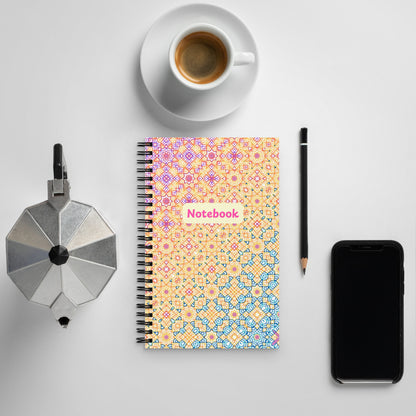 Crochet Print Spiral Notebook Journal