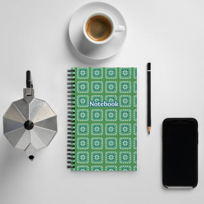 Crochet Print Spiral Notebook Journal
