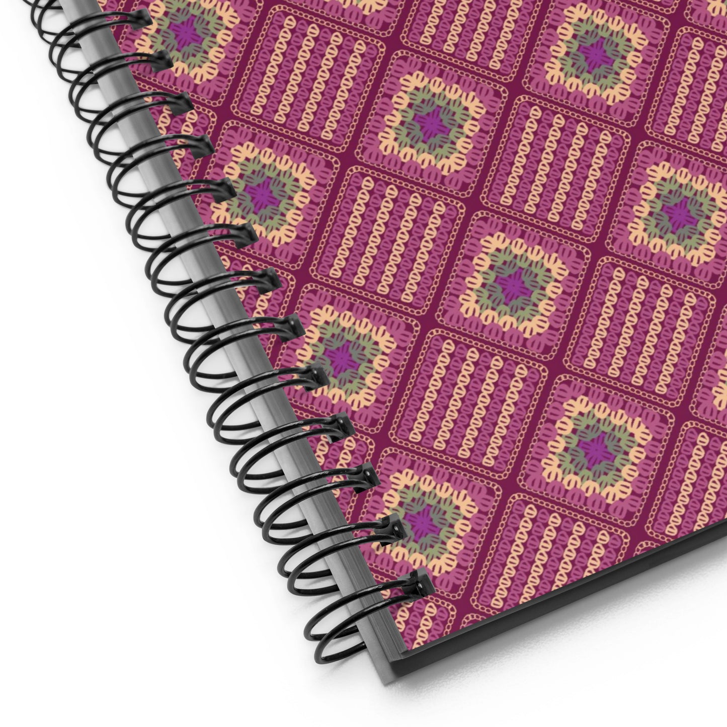 Crochet Print Spiral Notebook Journal
