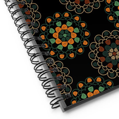 Crochet Mandala Floral Pattern Spiral Notebook Journal