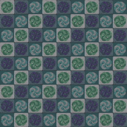Crochet Roses Granny Squares Print
