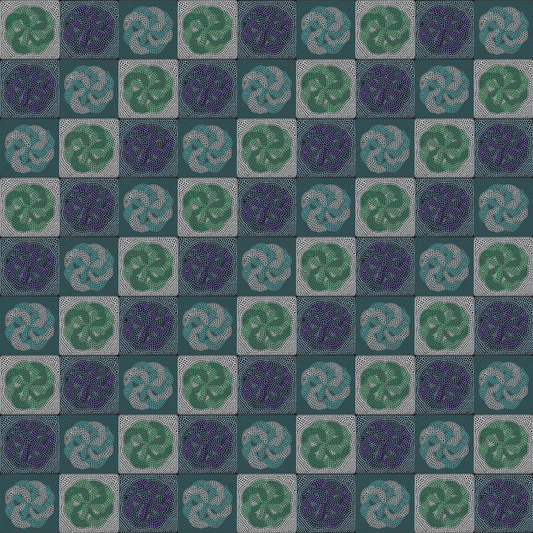 Crochet Roses Granny Squares Print