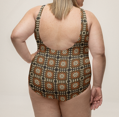 Dark Chocolate Granny Squares Seamless Print