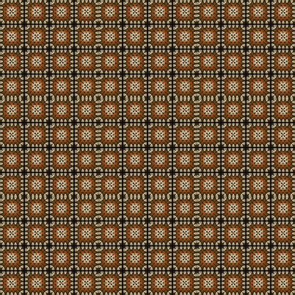 Dark Chocolate Granny Squares Seamless Print