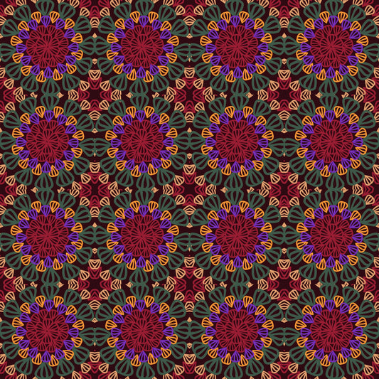 Enchanted Forest Granny Squares Seamless Print