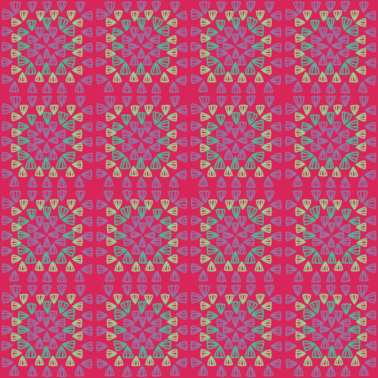 Cherry Burst Granny Squares Seamless Print