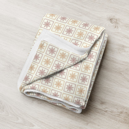 Throw Blanket Marigold Meadow Floral Print