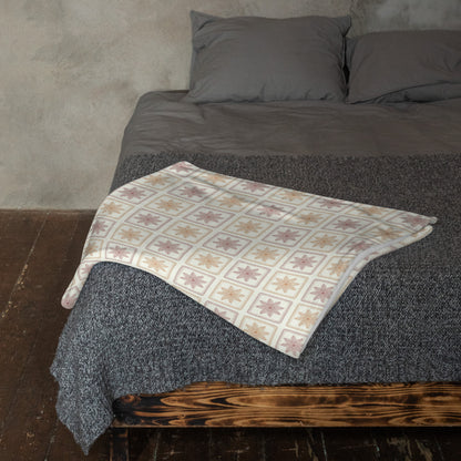 Throw Blanket Marigold Meadow Floral Print