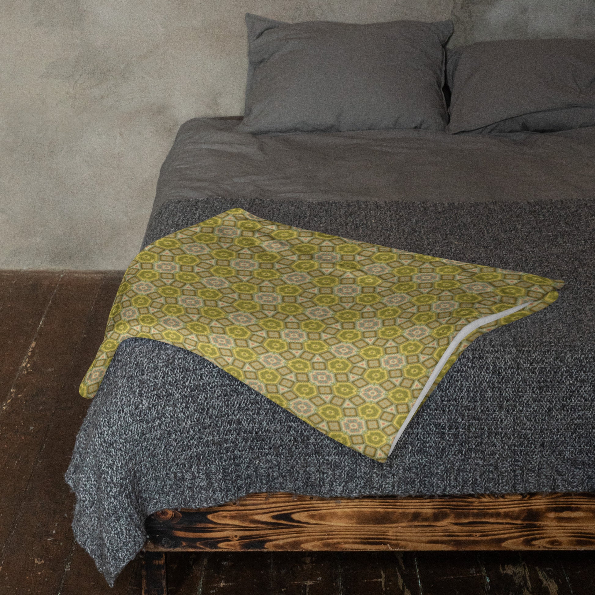 Crochet-Inspired Granny Squares Style print blanket