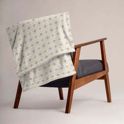 Throw Blanket Marigold Meadow Floral Print