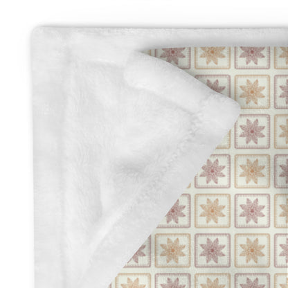 Throw Blanket Marigold Meadow Floral Print