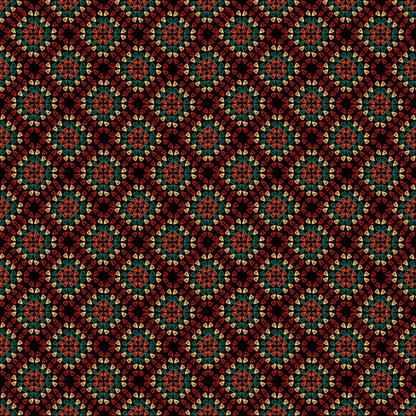 Ruby Onyx Granny Squares Seamless Print
